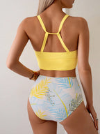 Tankini Boho com Gola Alta Dividida - imagem 8
