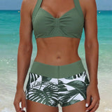 Tankini Boho Tropical com Nó