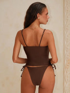 Tankini Cropped Vazado com Nó Lateral - imagem 1