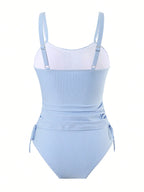 Tankini Plissado com Nó Lateral - imagem 18