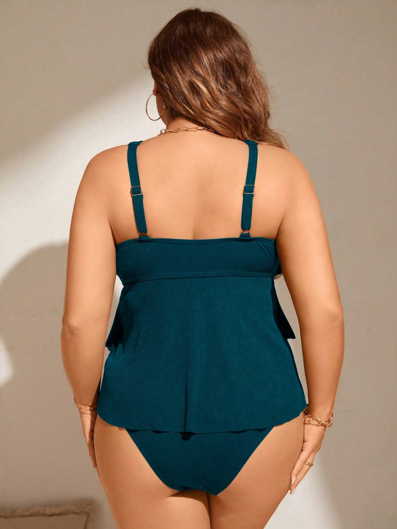 Tankini Plus Size Halter Vazado - imagem 3