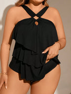 Tankini Plus Size Halter Vazado