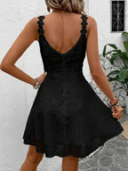 Vestido Cami em Jacquard com Decote nas Costas - La Lecce