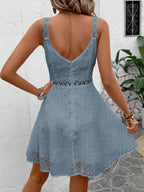 Vestido Cami em Jacquard com Decote nas Costas - La Lecce