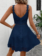 Vestido Cami em Jacquard com Decote nas Costas - La Lecce