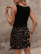 Vestido Casual com Estampa de Leopardo - La Lecce