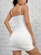 Vestido Halter de Malha em Cor Sólida - La Lecce