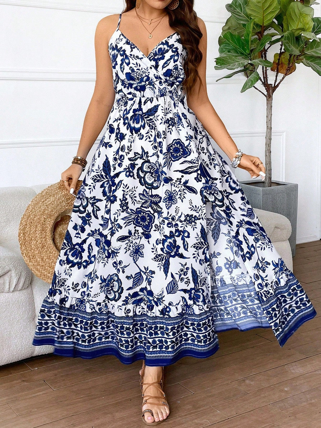 Vestido Longo Plus Size com Fenda - imagem 3