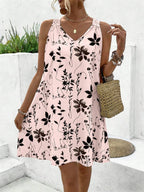 Vestido Sem Mangas com Laço e Recorte - La Lecce