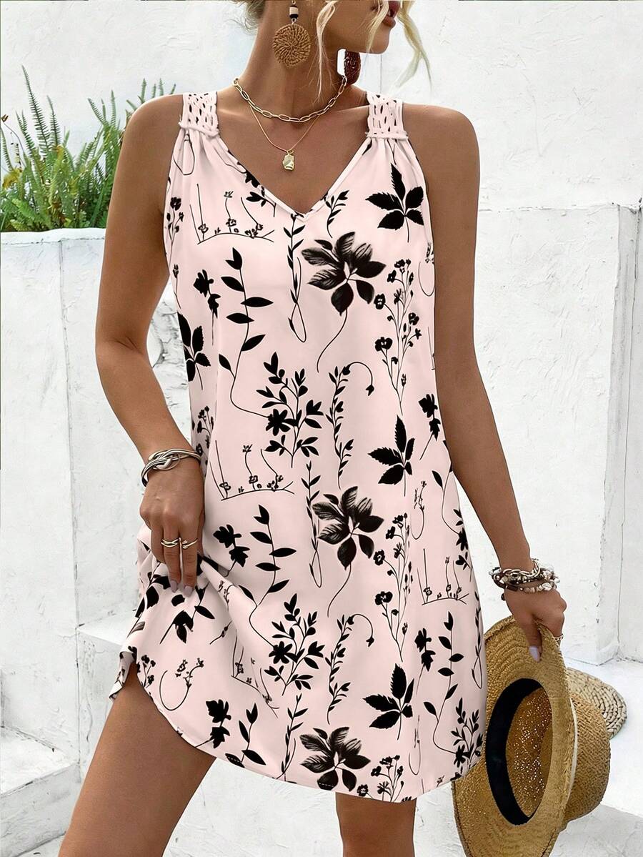Vestido Sem Mangas com Laço e Recorte - La Lecce