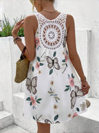 Vestido Sem Mangas com Laço e Recorte - La Lecce