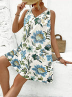 Vestido Sem Mangas com Laço e Recorte - La Lecce